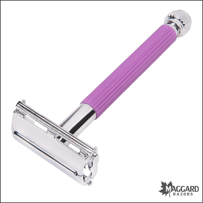 Parker-29L-Lavender-Handle-Twist-To-Open-DE-Safety-Razor-1