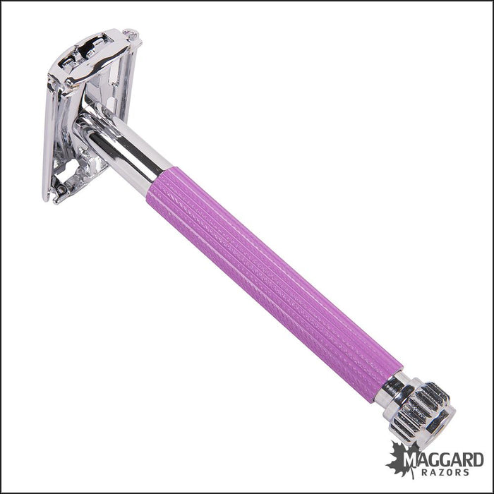 Parker-29L-Lavender-Handle-Twist-To-Open-DE-Safety-Razor-2
