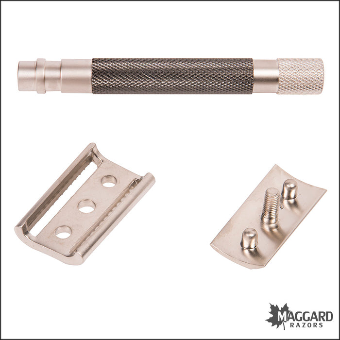 Parker 55SL-GR Graphite Semi Slant DE Safety Razor