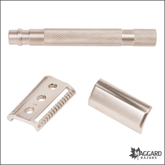 Parker 55SL-SC Satin Chrome Semi Slant DE Safety Razor