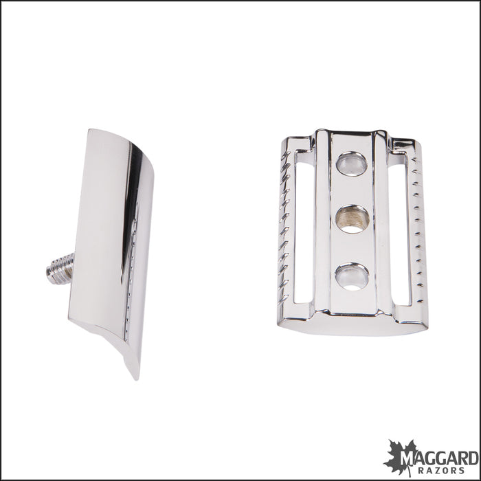 Parker 98R Chrome Handle Closed Comb Heavy Weight DE Safety Razor