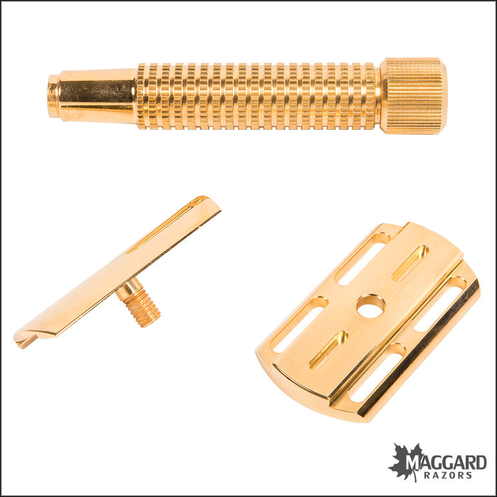 Rex Supply Co. The Envoy Deluxe Gold Closed Comb DE Safety Razor