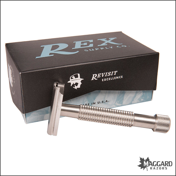 Rex Supply Co. The Envoy XL Stainless Steel Closed Comb DE Safety Razor