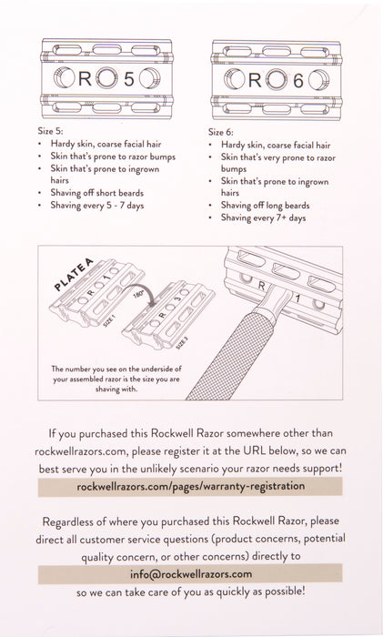 Rockwell Razors 6C White Chrome Adjustable DE Safety Razor