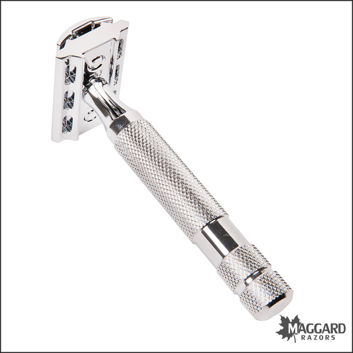 Rockwell Razors 6C White Chrome Adjustable DE Safety Razor