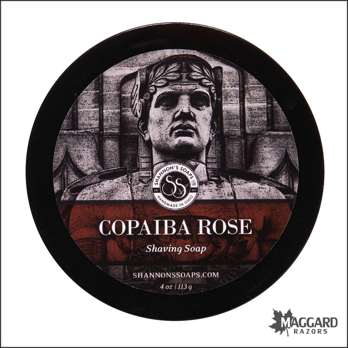 Shannon's Soaps Copaiba Rose Tallow Shaving Soap, 4oz