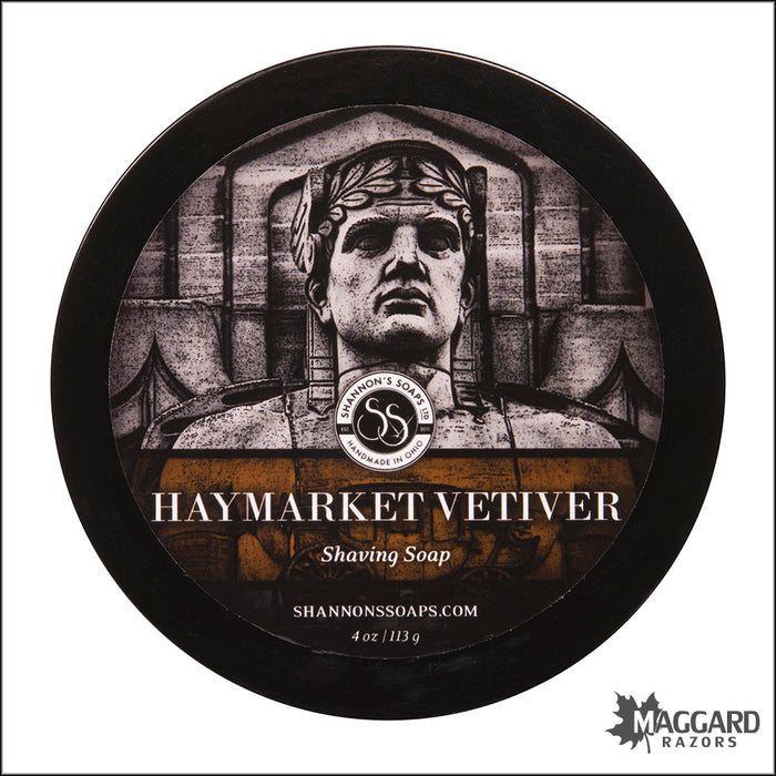 Shannon's Soaps Haymarket Vetiver Tallow Shaving Soap, 4oz