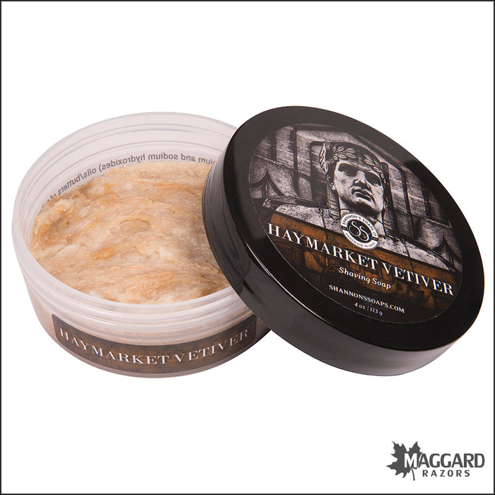 Shannon's Soaps Haymarket Vetiver Tallow Shaving Soap, 4oz