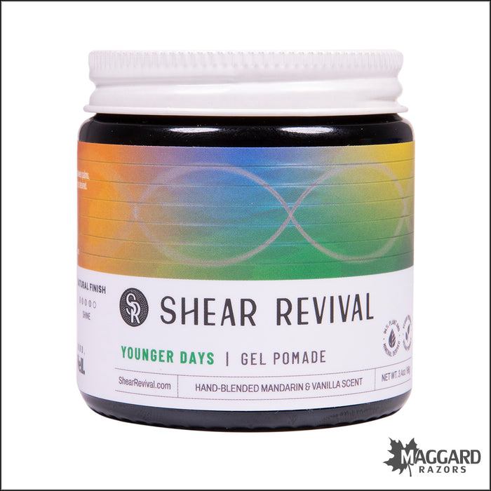 Shear Revival Younger Days Water Based Medium Hold Pomade, 3.4oz