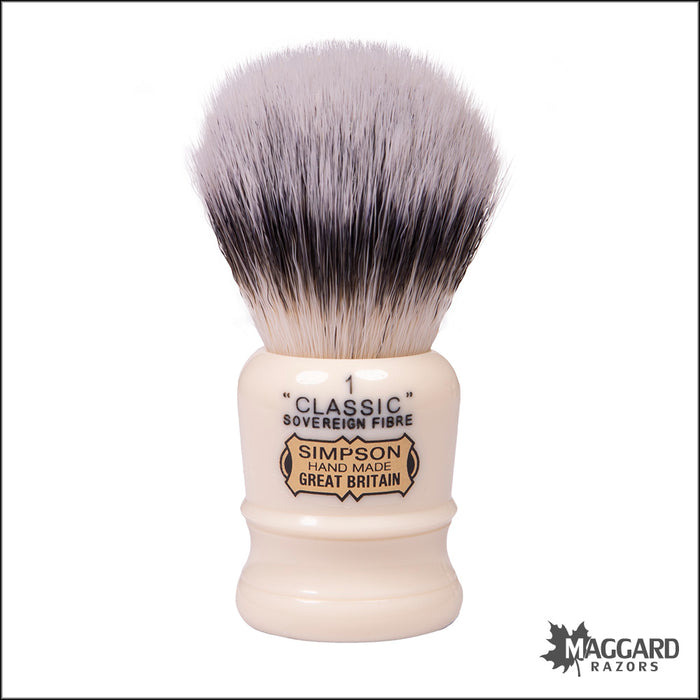 Simpson Classic 1 Sovereign Grade Synthetic Fibre Shaving Brush, 21mm