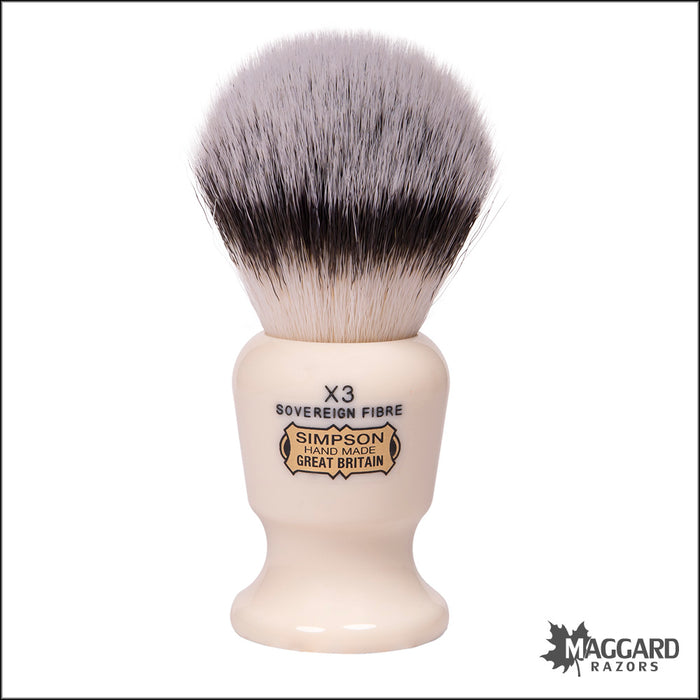 Simpson Commodore X3 Sovereign Grade Synthetic Fibre Shaving Brush, 24mm