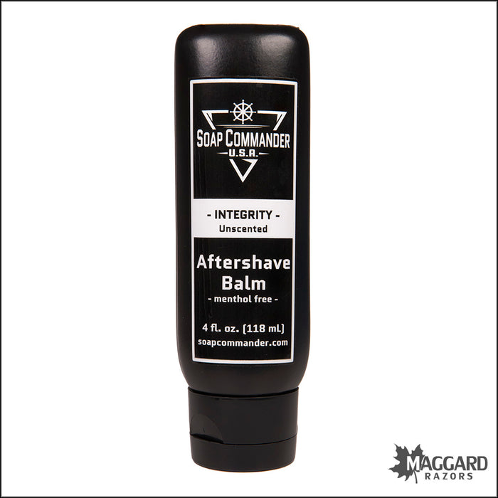 Soap Commander Integrity Artisan Aftershave Balm, 4oz - Menthol Free