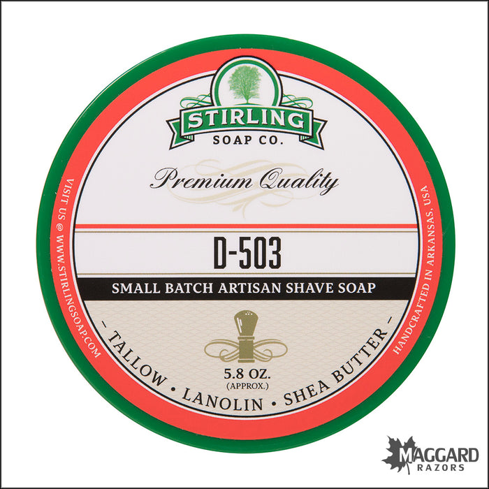 Stirling Soap Co. D-503 Shaving Soap, 5.8oz - Seasonal Release