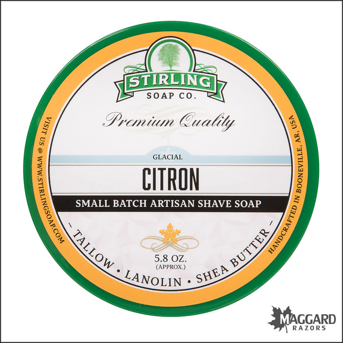 Stirling Soap Co. Glacial Citron Shaving Soap, 5.8oz - Seasonal Release
