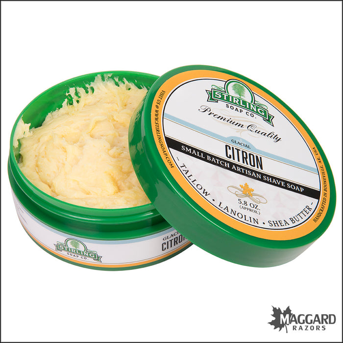 Stirling Soap Co. Glacial Citron Shaving Soap, 5.8oz - Seasonal Release