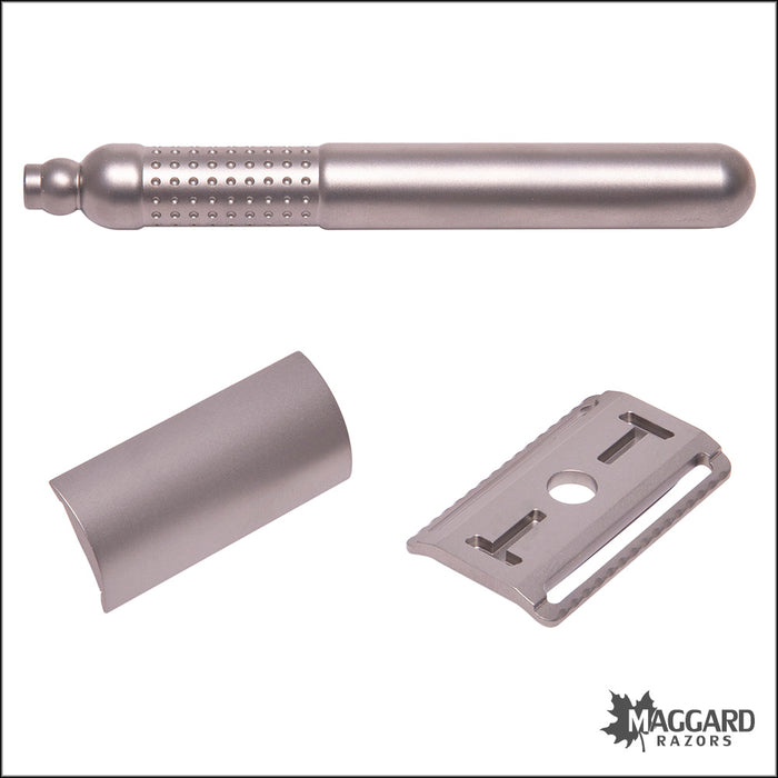 Tatara Razors Masamune Nodachi Titanium Closed Comb DE Safety Razor, Matte Finish