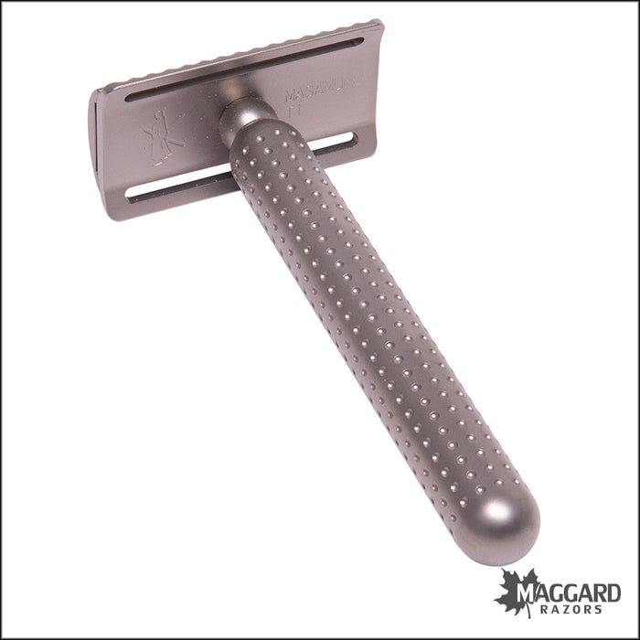 Tatara Razors Masamune Titanium Closed Comb DE Safety Razor, Matte Finish