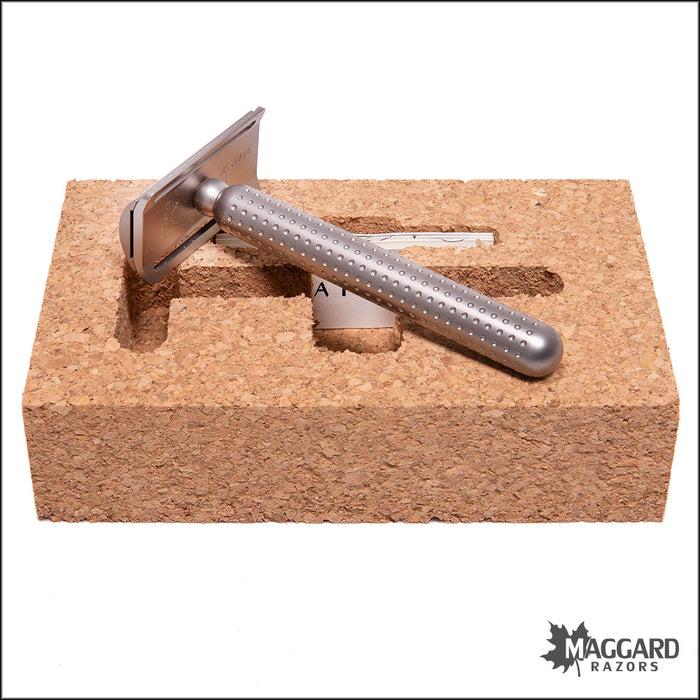 Tatara Razors Masamune Titanium Closed Comb DE Safety Razor, Matte Finish