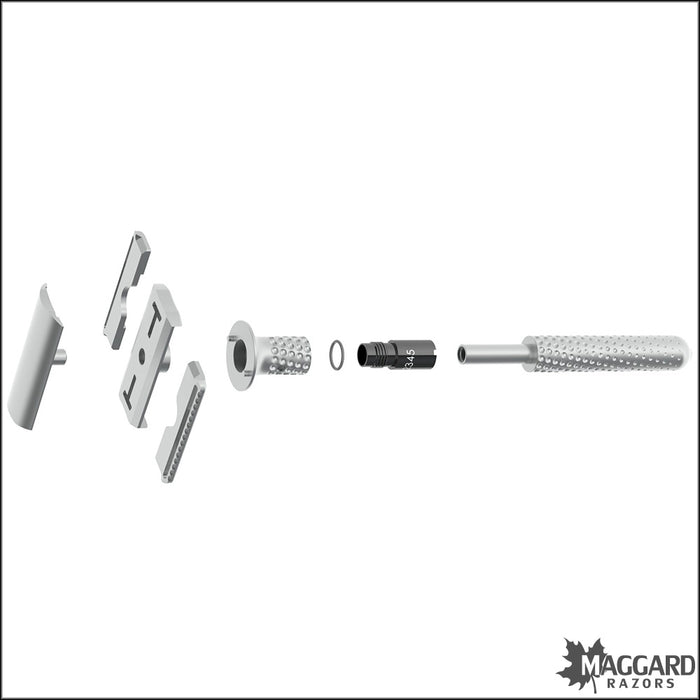 Tatara Razors Muramasa Adjustable Closed Comb Machined DE Safety Razor, Matte Finish