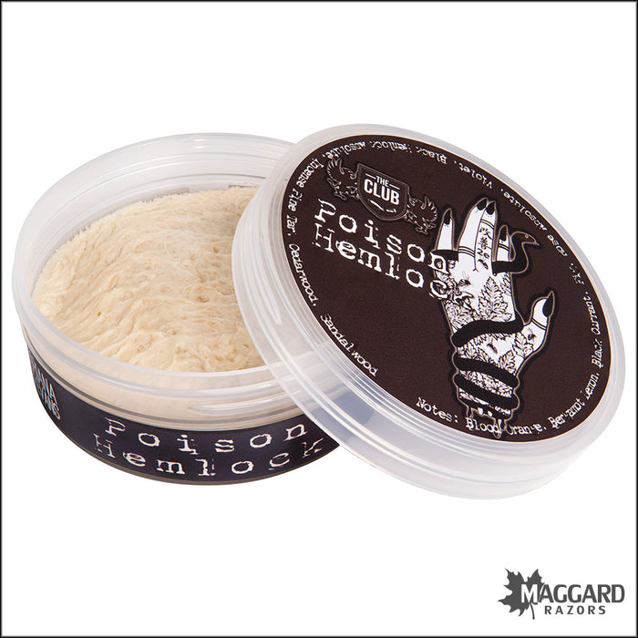The Club Poison Hemlock Artisan Shaving Soap, 4oz - Kaizen 2e Base