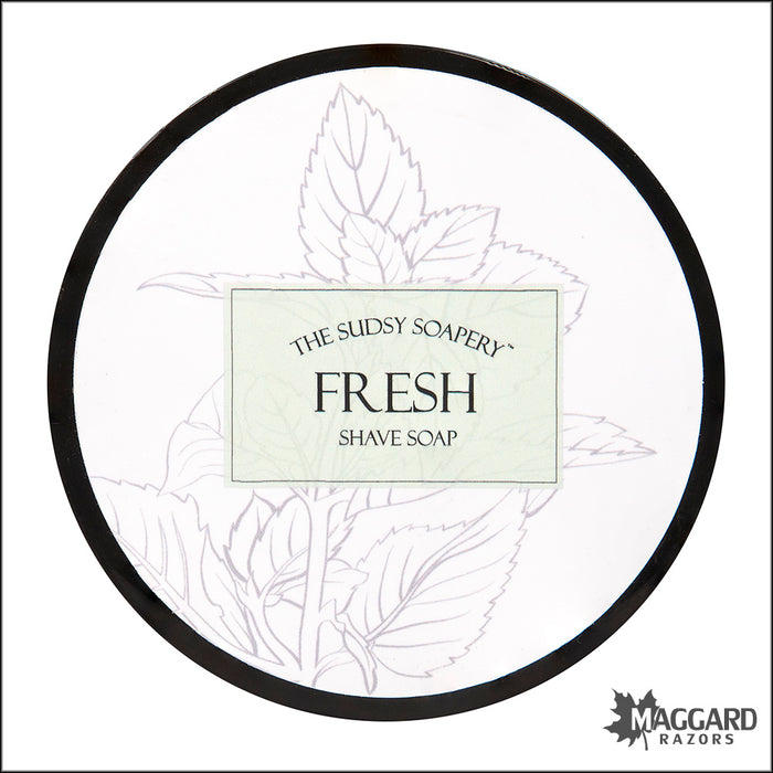 The Sudsy Soapery Fresh Triple Butter Shaving Soap, 5.5oz
