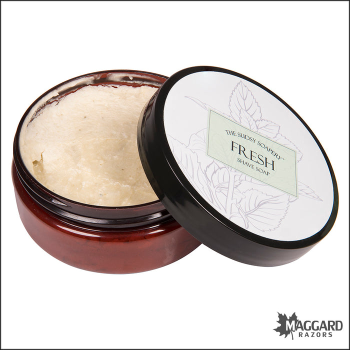 The Sudsy Soapery Fresh Triple Butter Shaving Soap, 5.5oz