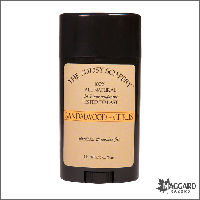 The Sudsy Soapery Sandalwood and Citrus Natural Deodorant Stick, 2.75oz
