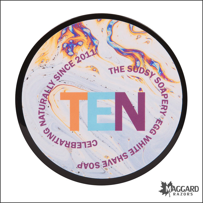 The Sudsy Soapery Ten Artisan Tallow Shaving Soap, 4.5oz