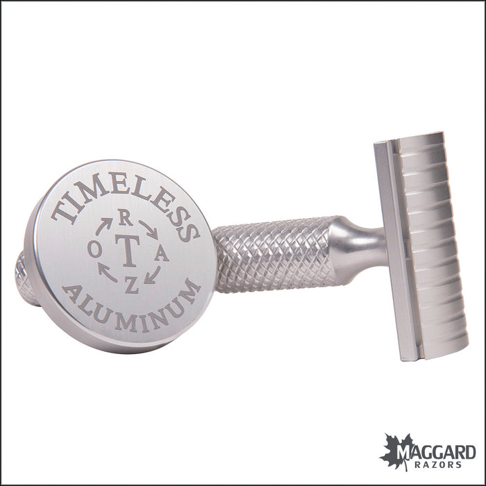Timeless Razor Model ALSB45 Aluminum DE Safety Razor, with Stand