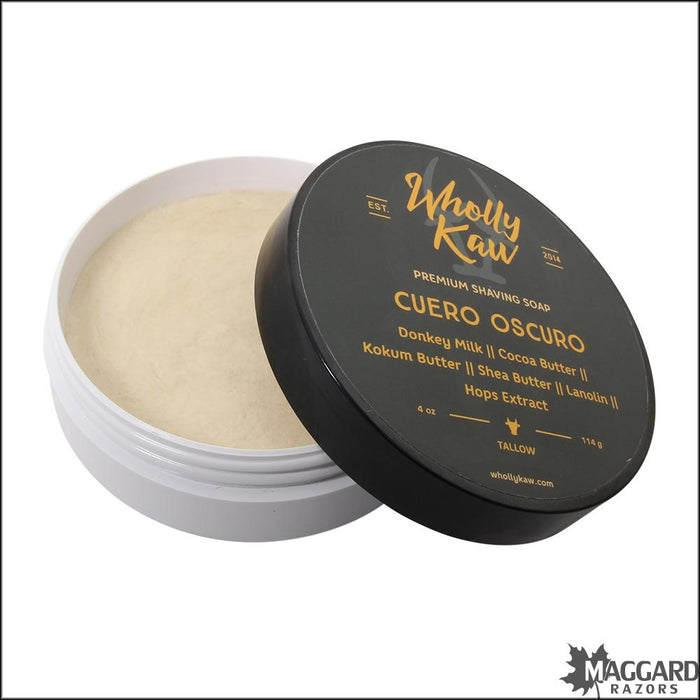 Wholly-Kaw-Cuero-Oscuro-Artisan-Shaving-Soap-4oz-2