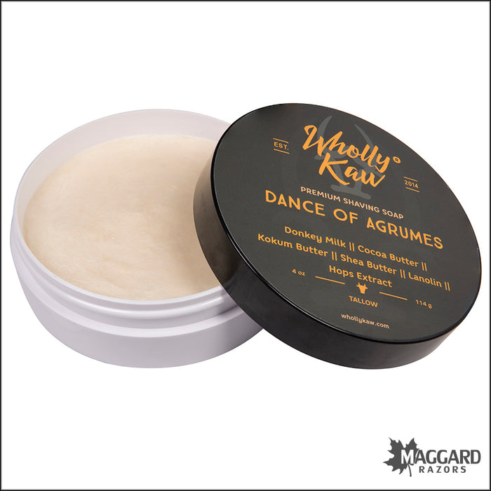 Wholly Kaw Dance of Agrumes Artisan Tallow Shaving Soap, 4oz